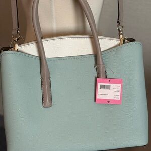 Kate Spade Light Blue and Cream Shoulder Bag